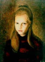 classic oil portrait of the girl