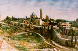 painting "General view of jerusalem Armenian church"