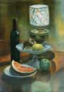 still-life painting"lamp white 1"